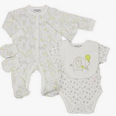 WF1859: Baby Unisex 5 Piece Net Bag Gift Set (0-9 Months)
